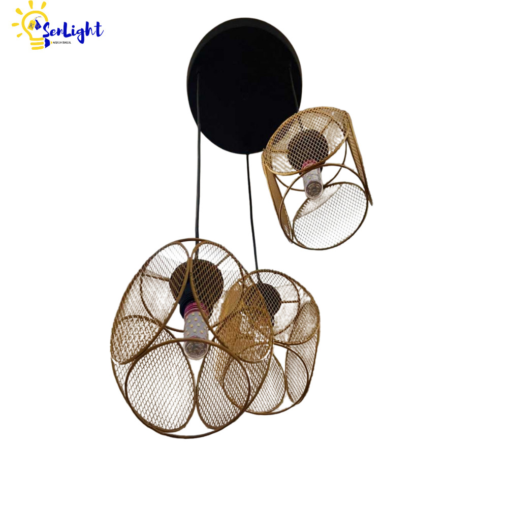 Lampe lustre grillage