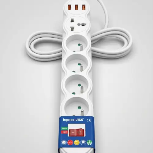 Rallonge multiprise Ingelec 4 trous+USB