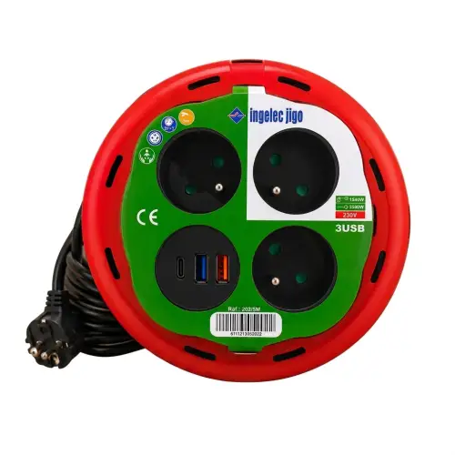 Rallonge Ienrouleur ngelec 5m +U+C