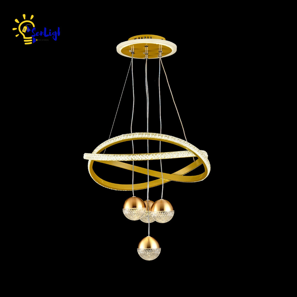 Lampe lustre doré